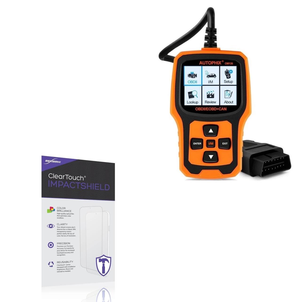 BoxWave Screen Protector Compatible with Autophix OM126 - ClearTouch ImpactShield (2-Pack), Impenetrable Screen Protector Flexible Film