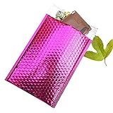 Glamour Metallic Pink Poly Bubble Mailers Envelopes Bags 6x10 DVD Wide CD (6.625 x 9.25 Extra Wide...