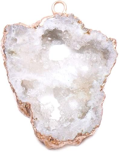 Miniatura 2 de 5 dijes naturales de ágata irregular, geoda, cuarzo, cristal druzy, colgante para collares, fabricación de joyas