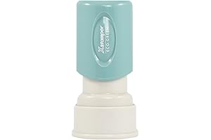 Xstamper Star Pre Inked Rubber Stamp, 5/8" Diameter Impression Size, Red