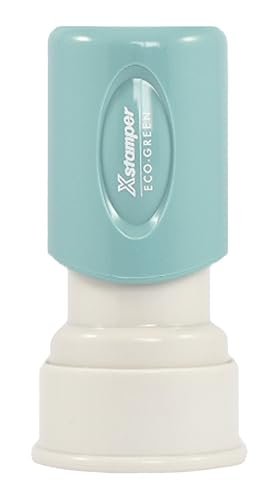 Miniatura 1 de 11309 Xstamper Star - Sello de goma preentintado, tamaño de impresión de 5/8 pulgadas de diámetro, color rojo