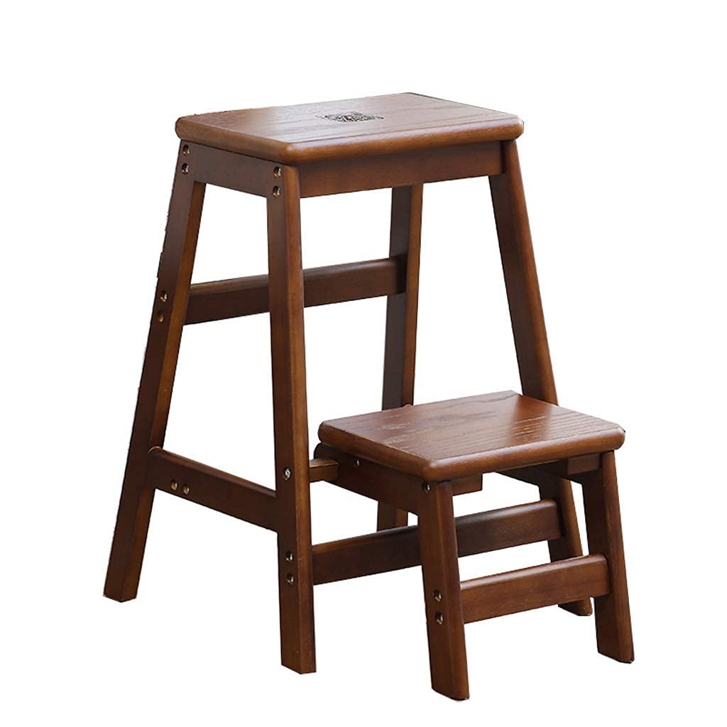Tabouret d'escalade en bois de caoutchouc DASHADAO : l'élégance d'une chaise haute pliable