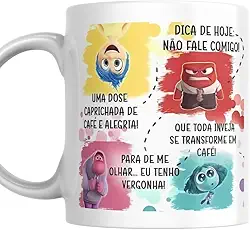 Caneca Porcelana Personalizada Presente Amigo Oculto Secreto da Onça Natal Divertidamente Personagens
