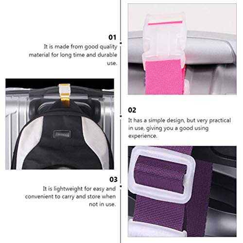 BESPORTBLE, 6 peças, alça de bagagem, fivela ajustável, cinto de mão livre, alças resistentes com fi