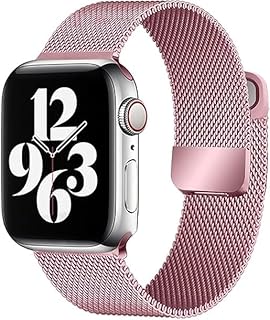 سوار معدني شبكي من الفولاذ المقاوم للصدأ مع مشبك مغناطيسي لساعة الترا 42 ملم 44 ملم 45 ملم 46 ملم 49 ملم لسلسلة اي ووتش الترا اس اي، 1 إلى 10 للرجال والنساء من ادهوماكس