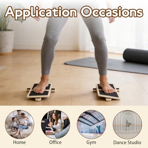 Icetop Foot Balance Board, Single Foot Balance Board Athletic Performance Non-Slip Portable Exercise Board for Home Gym Physio - Image 6