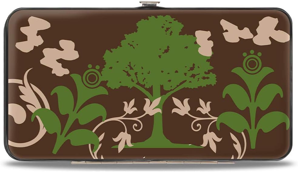 Buckle-Down womens Buckle-down Hinge - Earthy Brown/Green Wallet, Multicolor, 7 x 4 US