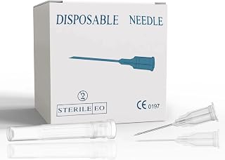 100 Pcs 27Ga 0.5 Inch/13mm Lab Utensils Dispensing Needle Luer Lock, Individually Sealed Wrapped