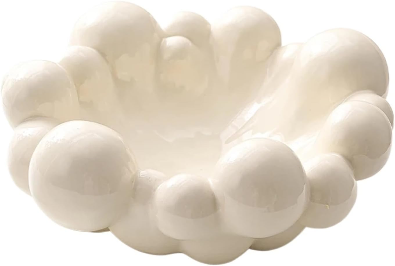 Ceramic Fruit Plate for Wedding Party, Nut Snacks Serving, Living Room Storage and Home Tableware Decoration(B)