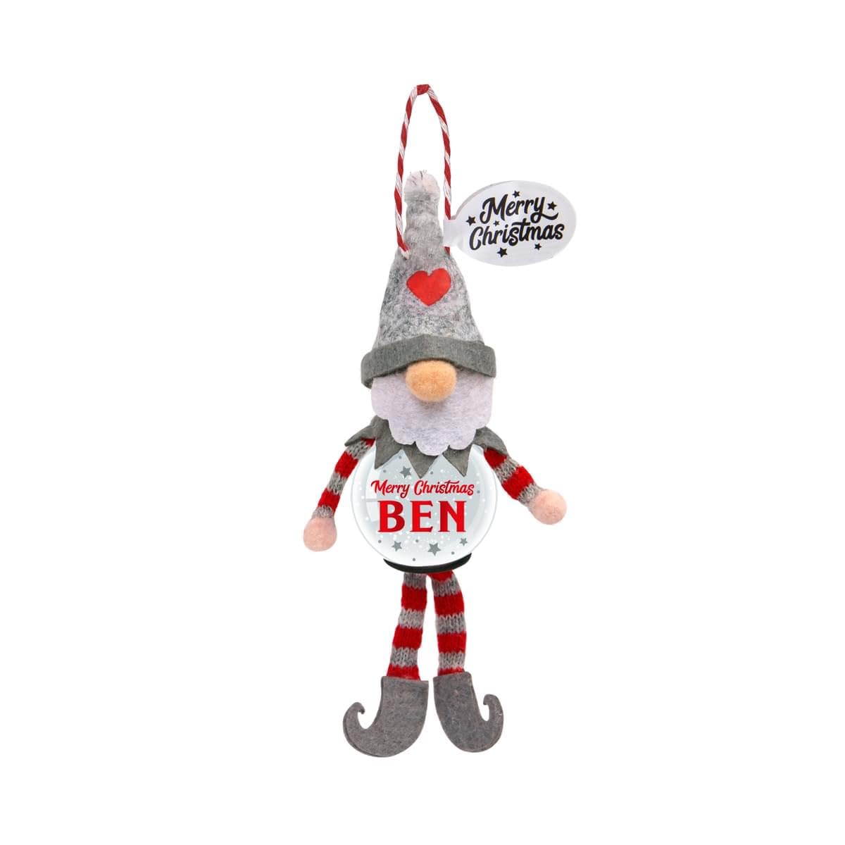 Personalised Snowglobe tree decoration (Ben) — image 1