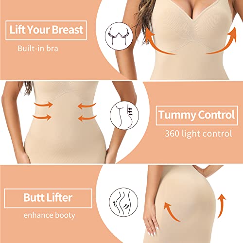 Strapless Slip Shapewear Slip Dress for Women Seamless Under Dress Shapewear Women's Full slips Tummy Control2