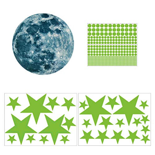 TOYANDONA Adesivos de parede com estrelas que brilham no escuro para decoração de teto de parede par
