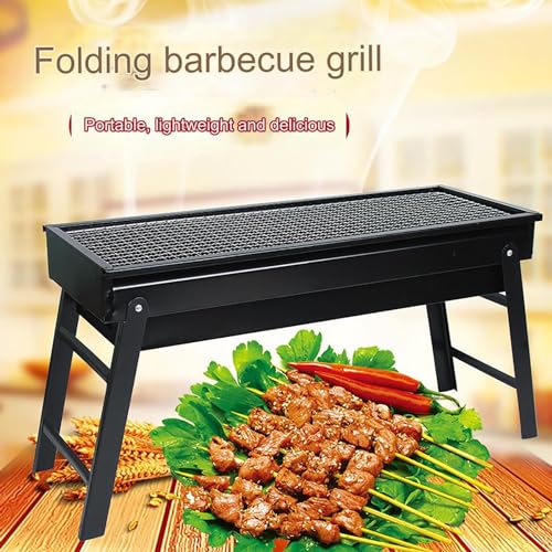 Outdoor Barbecue Grill Picnic Charcoal Grill Home Balcony Dining Table Garden Camping Charcoal Grill Portable Folding Barbecue Grill(Size:Small size 35 * 17 * 23 (cm)) - Image 7