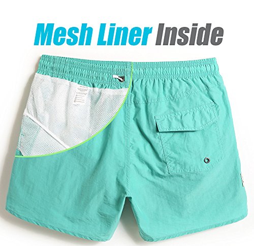 Image of maamgic Mens Swim Trunks 5 inch with Mesh Lining Quick Dry Bathing Suits for Men Swim Shorts Swimwear