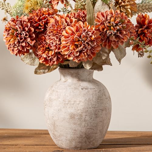 Vanselia Ceramic Flower Vase Home Decor - Farmhouse Table Vases Rustic Vintage Living Room Kitchen...