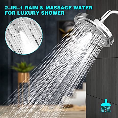 Snapklik.com : HOPOPRO High Flow Shower Head - High Pressure Rain - 7 ...