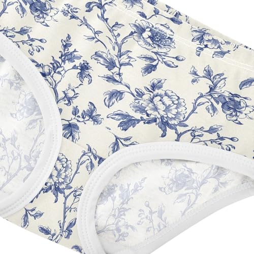 Girls' Underwear Vintage Floral Cotton Stretch Comfort Toddler Panties4