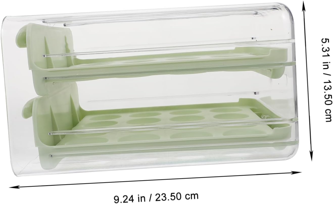 STOBOK Multi Grid Egg Holder Reusable Refrigerator Storage Container for Eggs Design for Easy Access Capacity Kitchen Egg Box Space Saving Organizer Light