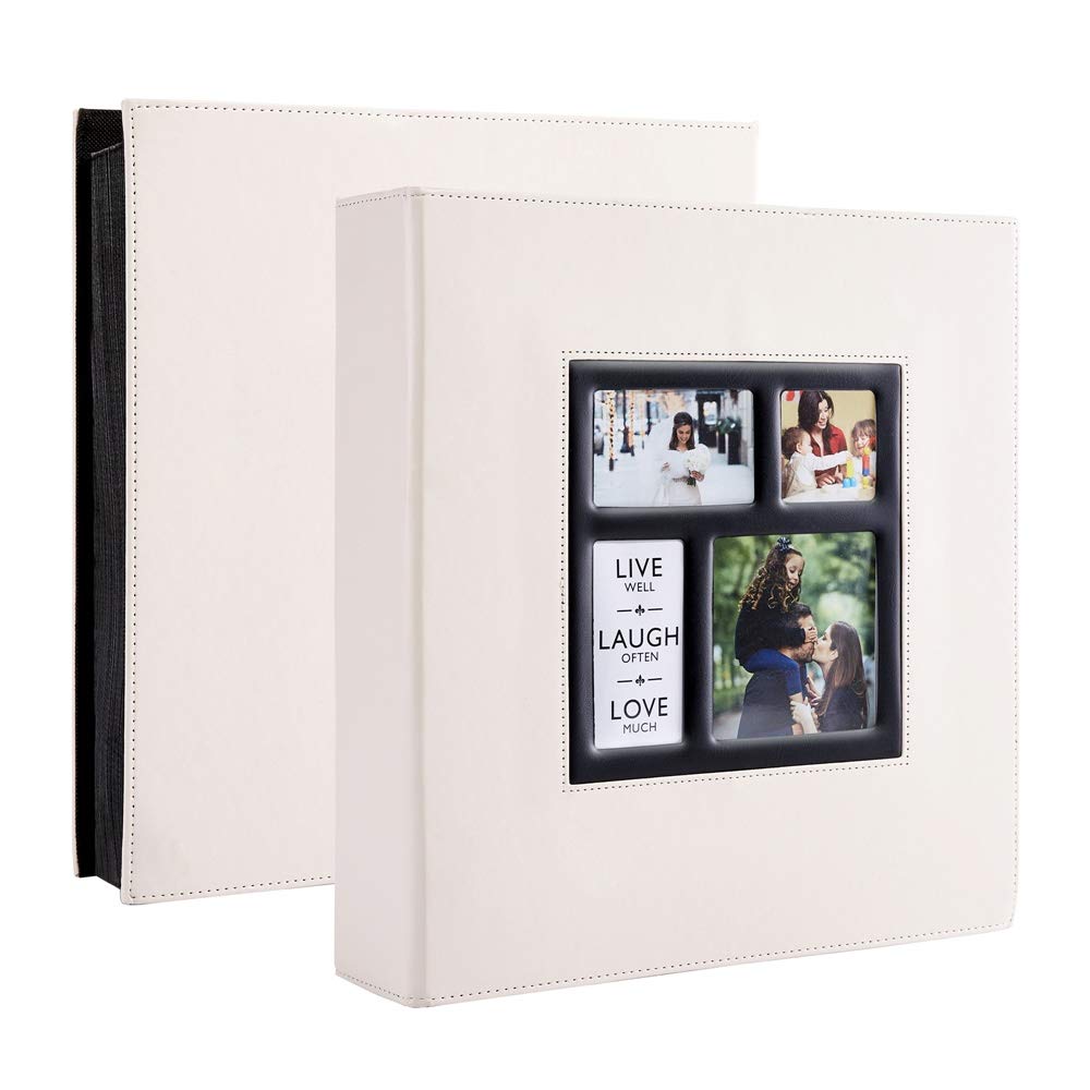Ywlake Album Photo 10x15 1000 Pochette, Grand Geant Format Cuir Tissu Album pour Horizontal Vertical Photos Beige