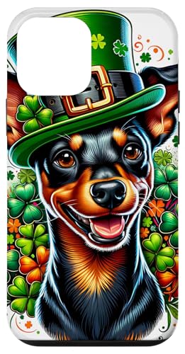 Custodia per iPhone 12 mini Toy Manchester Terrier Dog St Patricks Day Opera d'arte