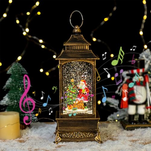 Weihnachts Schneekugel Laterne Musical, Weihnachtsdekoration Led mit...