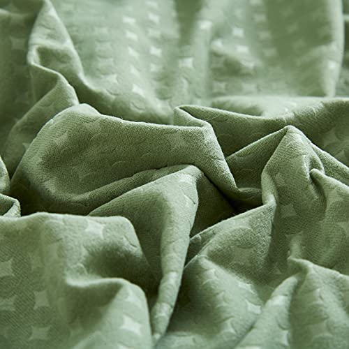 Wellboo Sage Green Comforter Sets Queen Solid Green Velvet Bedding Comforters Cotton Women Men Plain Grass Green Fluffy Quilts Winter Fuzzy Luxury Sage Blankets Luxury Flannel Light Green Dorm Bed #TOP4