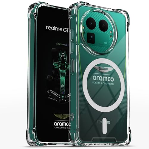 Image of Amazon Basics Back Cover for Realme GT 8 Pro 5G Mag-Safe Shockproof PC + TPU Protective Case Magnetic Support Bumper Case (Transparent Mag-Safe)