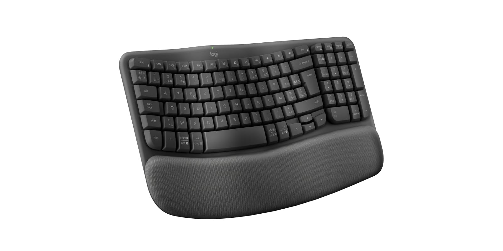 Logitech Wave Keys Ergonomic Wireless Keyboard in Graphite