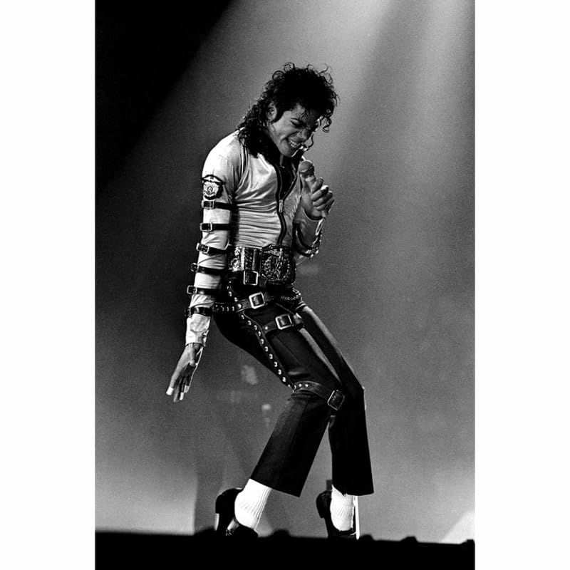 POSTER WALLAH Michael Jackson Poster for Home Office and Student Room Wall | Aesthetic Poster | Wall Decor MCHLJCKSN02 (18X12 inch)