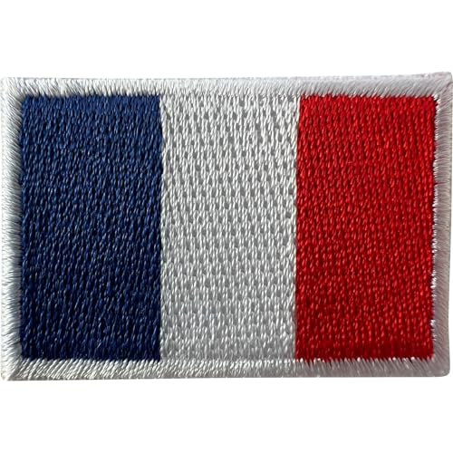 Mini parche de la bandera de Francia para planchar o coser en la ropa, camiseta pequeña insignia bordada