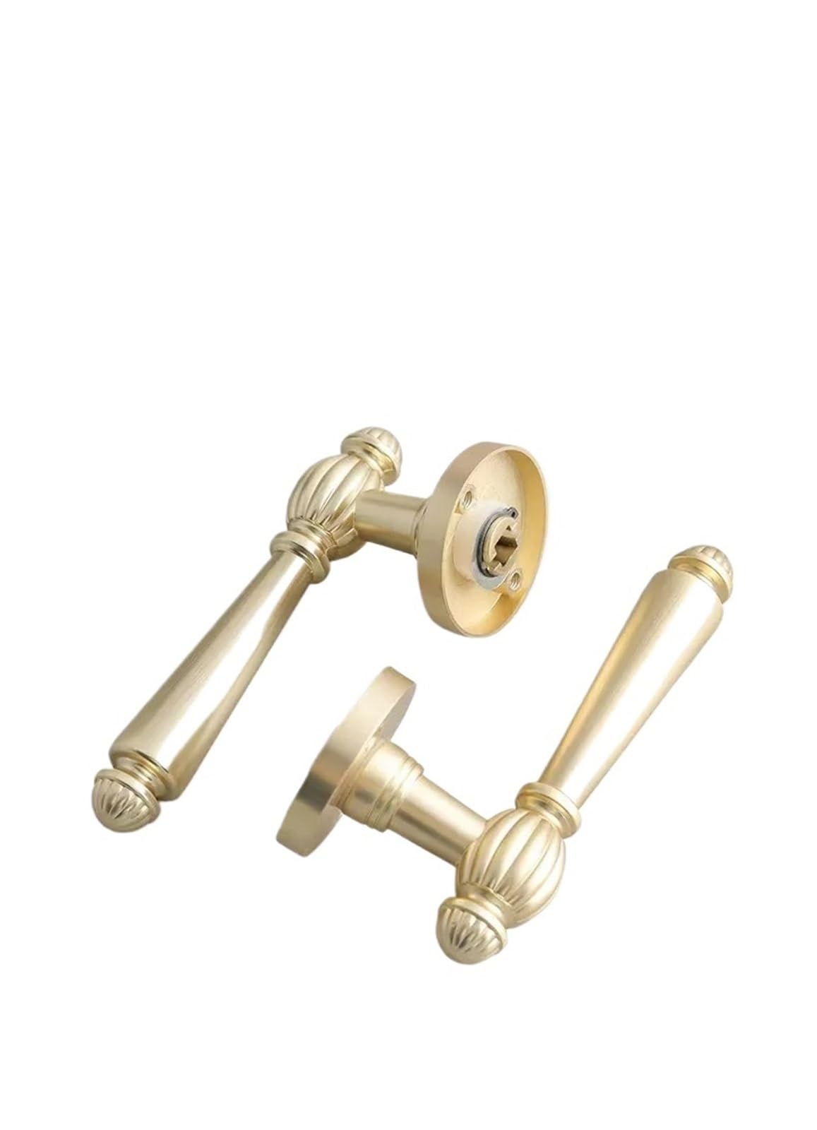 Zinc Alloy Room Indoor Household Silent Split Handle Lock 1Pcs(Bright Gold)
