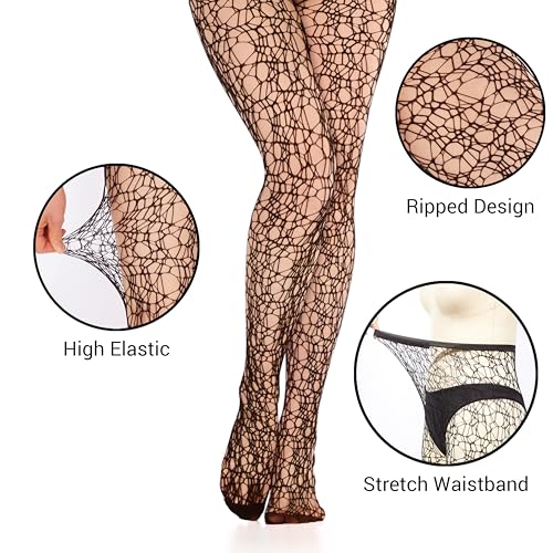 Image of Benefeet Sox Womens Fishnets Girls Fishnet Tights Sexy High Waist Fishnet Stockings Sheer Mesh Hollow Out Pantyhose