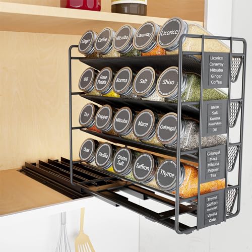 HAOLIIDA Especiero extraíble de 4 niveles para cocina