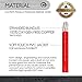 Conext Link Full Gauge Battery Power Cable Ground Wire OFC Copper (Frost Red, 4 AWG 25ft)