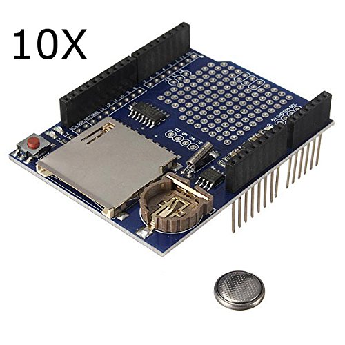 ILS - 10 Pieces Logging Recorder Shield Data Logger Module for Arduino UNO