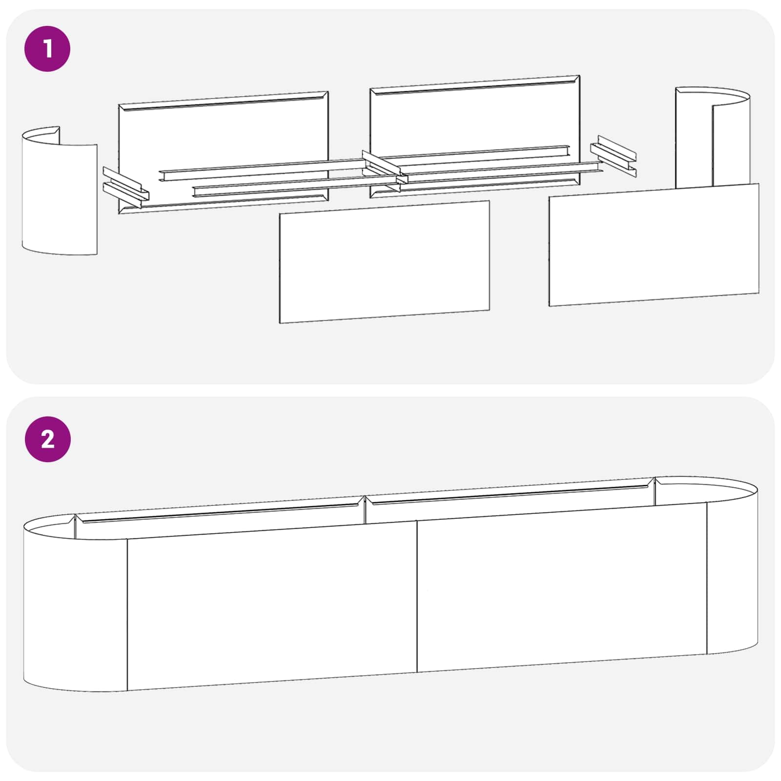 vidaXL Jardin surélevé Anthracite 200 x 40 x 40 cm, Jardinière Moderne, résistante aux intempéries, pour Un Jardin extérieur, Super Pratique et décorative