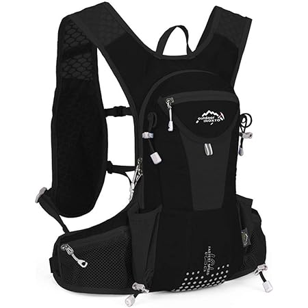 Amazon Co Jp Utobest ハイドレーションリュック ランニングバッグ サイクリングリュック スポーツバッグ ウォーキング用バッグ マラソン ジョギング 自転車リュック 軽量 防水 通気 10ｌ５色選び ブラック スポーツ アウトドア