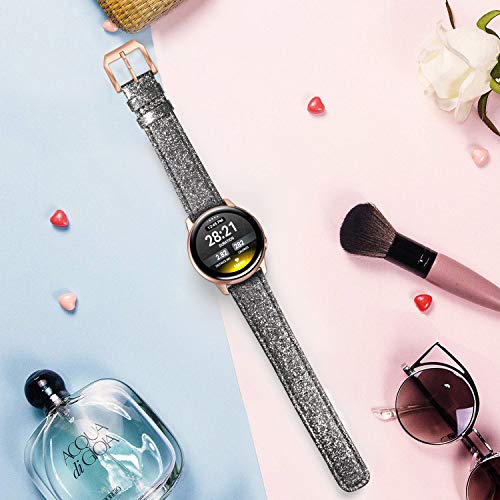 SWEES Compatible for Samsung Galaxy Watch 5 (40mm, 44mm, 45mm) & Galaxy Watch 4 (40mm, 44mm) - Slim Thin Genuine Leather Replacement Bands for Women & Men - Thumbnail 5