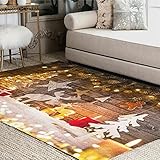 ALAZA Merry Christmas Area Rug Rugs for Living Room Bedroom 5'3"x4'