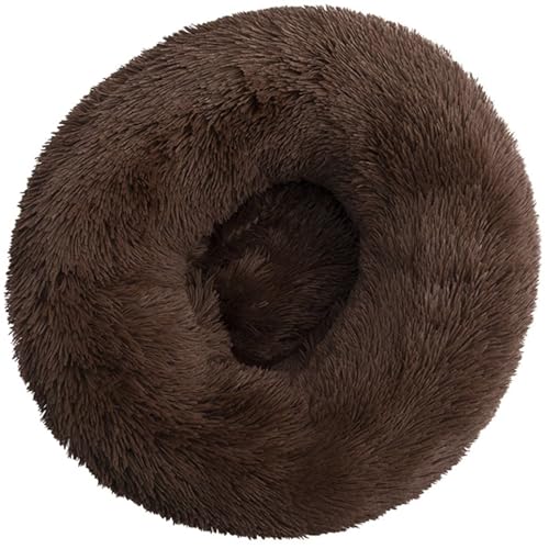 Niche pour chat et lit lavable marron 80cm pour grand chat et chien