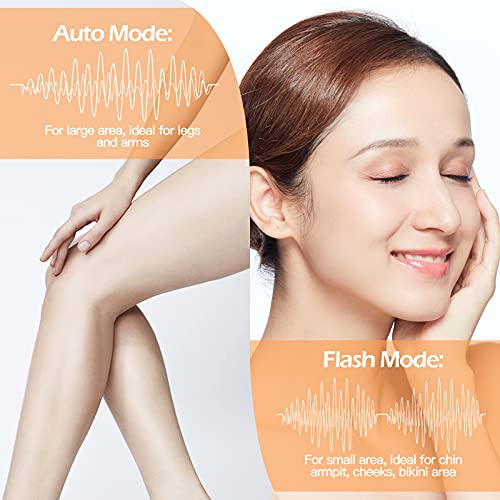 IPL Laser Hair Removal for Women and Men Hair Remover Facial Whole Body Machine Permanent Painless Device at Home 999,999 Flashes(Orange) - Thumbnail 5