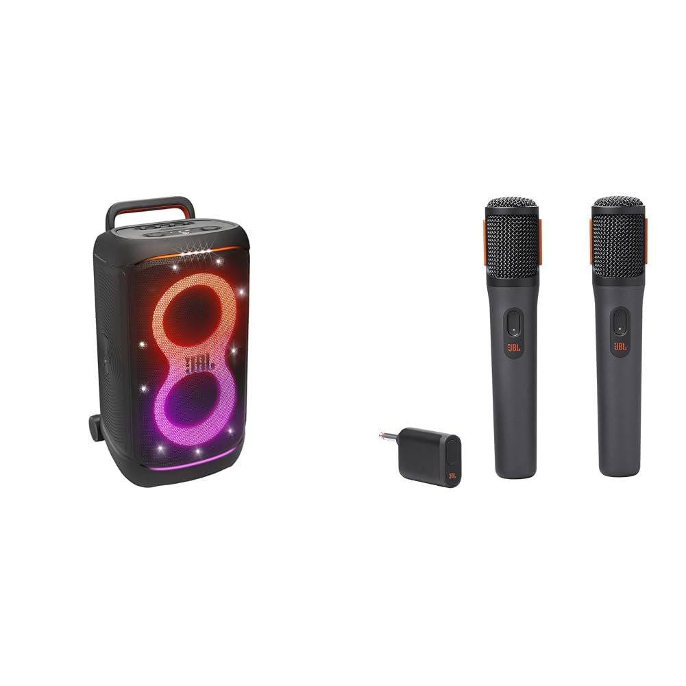 JBL PartyBox 520 kabelloser Bluetooth-Lautsprecher und PartyBox Wireless Mic Bundle