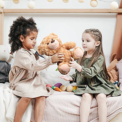 Benben Brown Teddy Bear Stuffed Animal, 15 Inch Cute Shaggy Stuffed Bear Plush Toy, Baby Shower Decoration, Valentines' Day Birthday Gift For Kids Girls Boys #TOP6