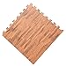 JIARE Tapis de Protection de Sol, Tapis d'exercice avec Dalles Emboîtables en Mousse, Matelas Puzzle en Mousse EVA, pour Maison Gym Fitness Yoga(Size:24 Stücke,Color:Grain de Bois Profond)