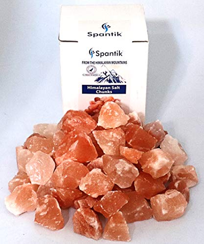 Spantik Himalayan Pink Salt Chunks 10 Lbs Bag 100% Authentic Pure Natural Rock Stones W 84 Traces Of Minerals Crystals | 1 .5 To 2.5 Inches X-Large Chunks Of Rock Himilian Salt #TOP6