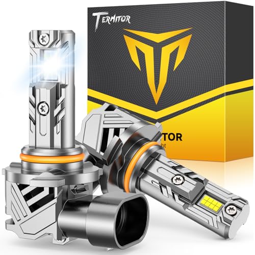 Termitor 9012/HIR2 Light Bulbs 60000LM 900% Ultra-Bright, 6500K Cool White, 1:1 9012 Mini Size Fog Lights with Cooling Fan Plug & Play, 60000HRS+ Lifespan, Canbus Ready, IP68 Waterproof, Pack of 2.