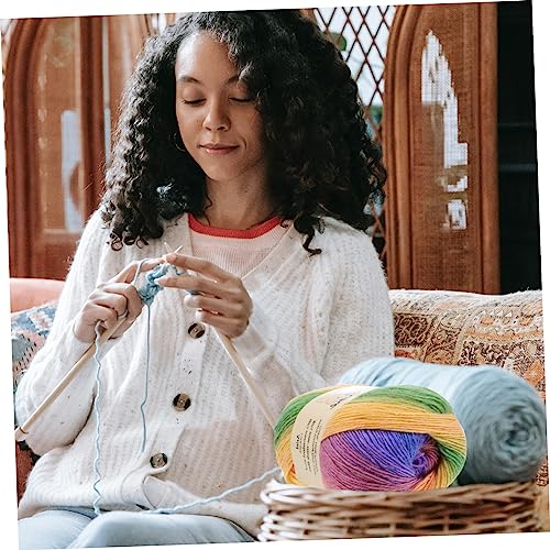 NUOBESTY 1 Rolo De Fio Gradiente De Tricô De Lã De Crochê Suéter Infantil Suéter De Malha De Bebê Fi