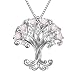 Angemiel 925 Sterling Silver CZ Good Luck Celtic Knot Cross Vintage Pendant Necklace Womens