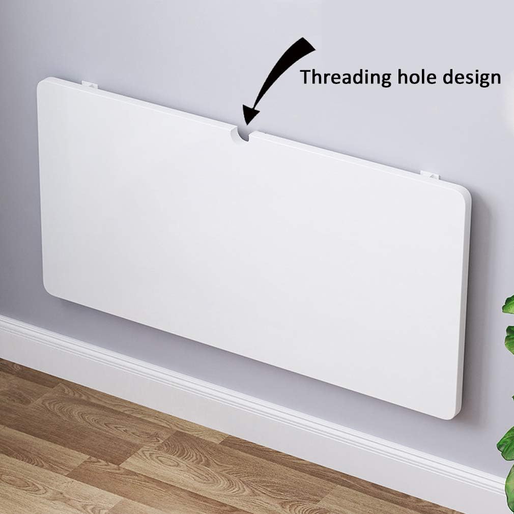 Foldable Wall-Mounted Kitchen Table with Screw Hole Design, Floating Desk for Computer, Laundry Workbench, Space-Saving Dining Table, Compact Folding Table