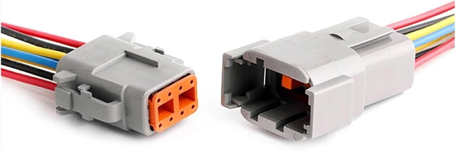 Connector Compatible Plug Harness DTM06-2 3 4 6 8 12S DTM04-2 3 4 8 12 Pin Automotive Waterproof Sealed Cable (Color : 12P, Size : 1 Pc)